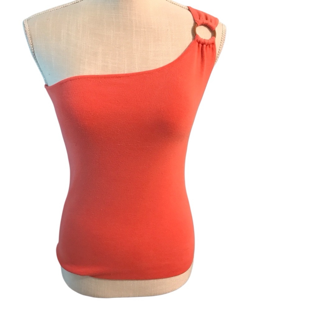 One-Shoulder Coral Top